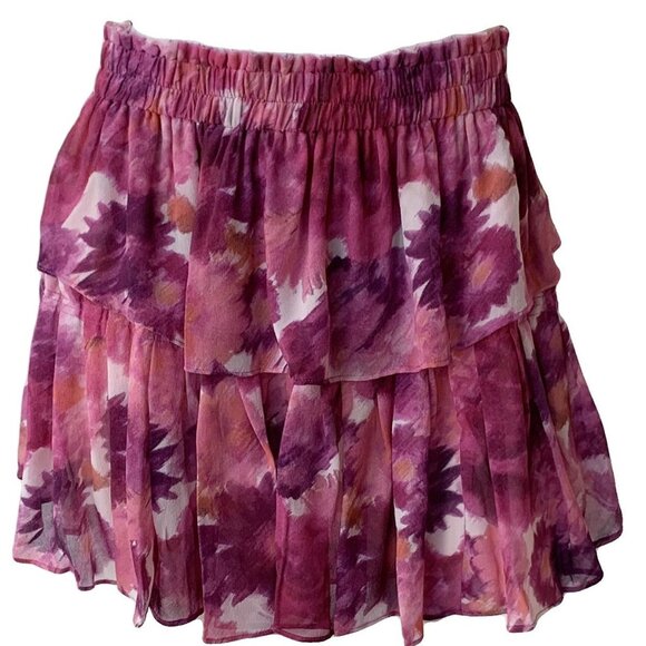 LoveShackFancy Ruffle Mini Skirt Pre-Dawn Sky Color Size XS - Picture 2 of 3
